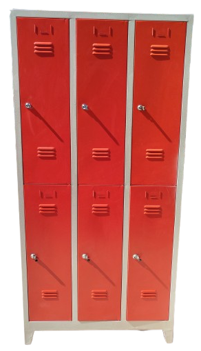 CELİK PERSONEL İSCİ SOYUNMA GİYİNME DOLABI 6 GOZLU KİŞİYE OZEL ASMA KİLİT SİSTEMLİ