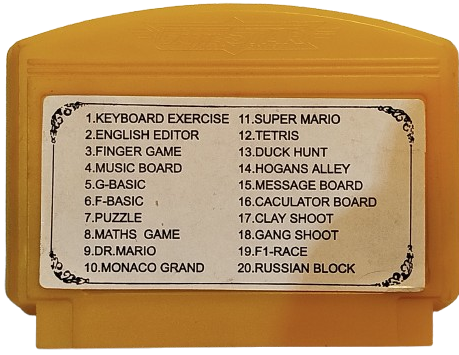 20 OYUN ATARİ OYUN KASETİ REMARKS  GAME STAR SUPER TV GAMES MADE IN JAPAN