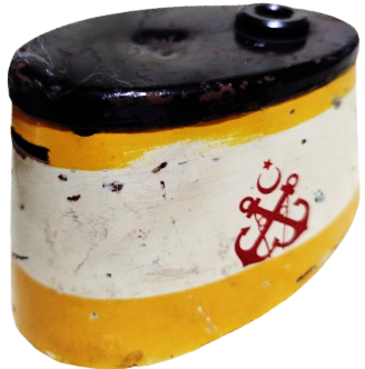 1960 SİRKETİ HAYRİYE DENİZCİLİK BANKASI METAL BACA KUMBARA