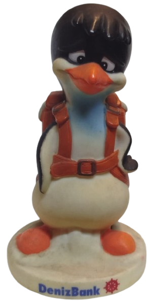 DENİZBANK SIRT CANTALI GEZGİN PELİKAN PLASTİK KUMBARA 