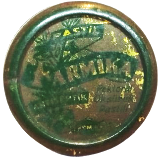 PASTİL FARMİKA  ANTİSEPTİK PEKTOPAL OKSURUK PASTİLİ TENEKE KAPAKLI YUVARLAK KUTU