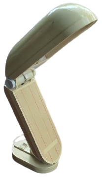 1980 .TOLOMEO, MİCHELE DE LUCCHİ VE GİANCARLO FASSİNA PELİKAN KREM RENK MİKA KATLANIR ACILIR MASA LAMBASI