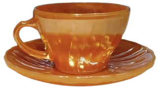 ORJİNAL USA AMERİKAN ANGKOR HOCKİNG  OVEN PROOF TURK TİPİ CAY SUT  FİNCAN VE TABAK TEK KİŞİLİK PARLAK BAL RENK