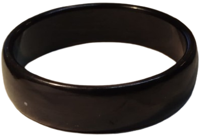 1970 VİNTAGE GALANİT  KOMUR KARASI BİLEZİK KALIN UZERİ BOMBELİ BOMBELİ