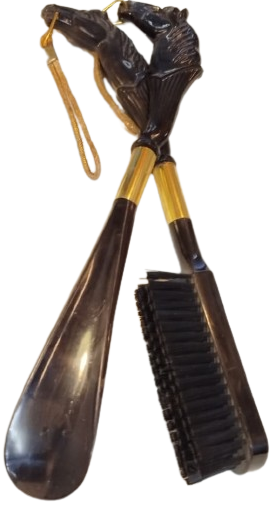 CİFTLİ AYAKKABI CEKECEK AYAKKABI VEYA ELBİSE FIRCA  AT BASLI 