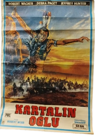 1954 KARTALIN OGLU SİNEMA FİLM AFİSİ FİLMİN TANITIMINDA ASILARAK KULLANILMIŞ ORJİNAL DONEM AFİŞDİR