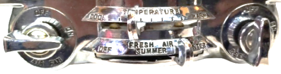 1949 ORİJİNAL MOPAR KROM KLİMA KONTROL PANELİ - CHRYSLER DESOTO DODGE PLYMOUTH - AMERİKAN KLASİK OTOMOBİL PARÇASI