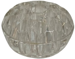 1950 ORİJİNAL CAM ÇİÇEK KURBAĞASI KUBBE ŞEKLİNDE 19 GÖZLÜ VAZO APARATI VİNTAGE FLOWER FROG