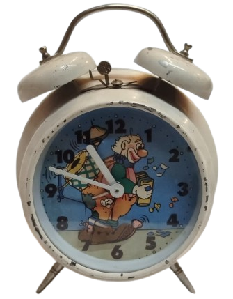 1970’LER ORİJİNAL HAREKETLİ SOKAK ÇALGICISI KURMALI ÇALAR SAAT ÇİFT ÇANLI MEKANİK  ÇALIŞIR DURUMDA  NADİR