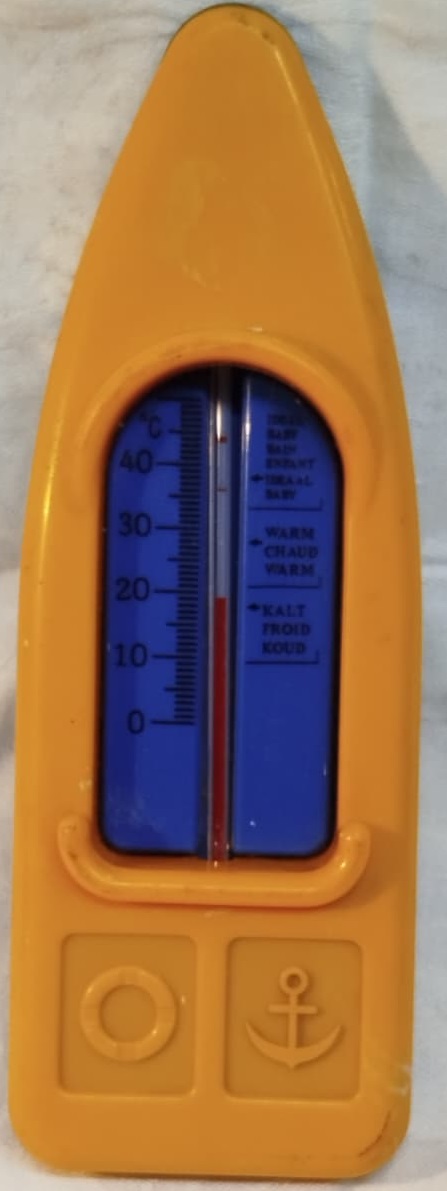 MİKA TEKNE TERMOMETRE EV İCİ SICAKLIK SOGUKLUK OLCER DERECE CAM CUBUK İCERSİNDE KIRMIZI CIVA TEKNE