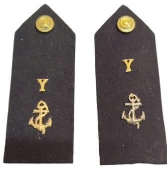 1970 TC TÜRK ASKERİ DENİZ KUVVETLERİNDE YEDEK SUBAY  KULLANDIGI CİFT OMUZ APOLET 