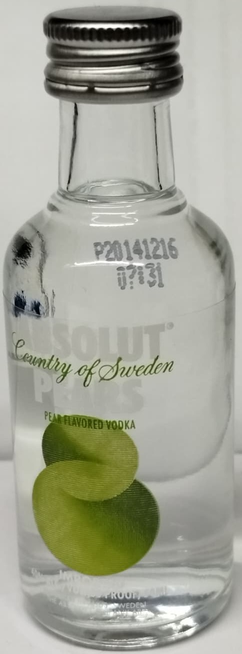 ABSOLUT  PEARS VODKA 50 ML MİNYATÜR İÇKİ VOTKA ŞİŞESİ KAPAGI ACILMAMIŞ DOLU KOLEKSİYON