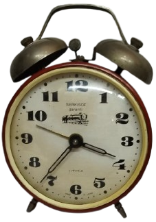 1960 SERKİSOF MEKANİK MASA SAAT ANTIKA SERKISOF DEMIRYOLLARI HATIRASI 4 JEWELS KURMALI MASA SAATI 