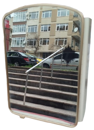 ARVA MARKA NOSTALJİK AYNALI KAPAKLI METAL RAFLI RETRO ECZA DOLABI