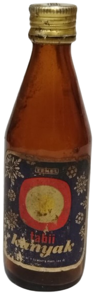 TEKEL TABİİ KANYAK 350 ML MİNYATÜR İÇKİ KONYAK ŞİŞESİ KAPAGI UZERİNDE BOS KOLEKSİYON