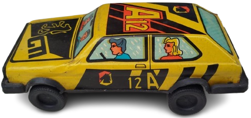 1980 TENEKE GÜREL OYUNCAK YERLİ ÜRETİM VİNTAGE A12 GT SERİSİ NADİR KOLEKSİYONLUK NOSTALJİK SARI ARABA