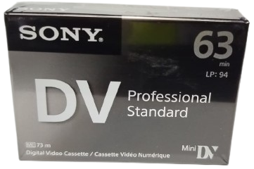 SONY PROFESSIONAL STANDARD MINI DV 63 DK SIFIR JELATİNLİ KASET KULLANILMAMIS KASET