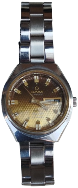 1970 OMAX AUTOMATIC 25 JEWELS CRYSTAL CAM ERKEK KOL SAATI NADIR BAL PETEGI DESENLI KADRAN