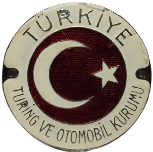 ANTİKA TÜRKİYE TURİNG VE OTOMOBİL KURUMU MİNELİ METAL ARAÇ PANJUR ARMASI AMBLEMİ