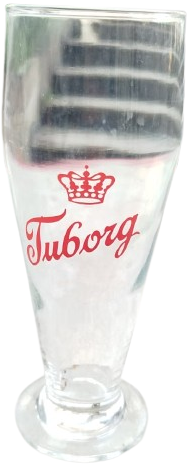 TUBORG KRALİYET TAÇLI ANTİKA BİRA BARDAĞI KOLEKSİYONLUK NADİR CAM OBJE BARDAK