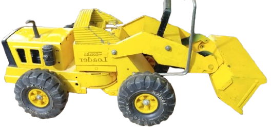 1970 MIGHTY TONKA LOADER VINTAGE SARI DEMİR KEPÇELİ DOZER  KONDİSYONLUK BUYUK BOYDA OYUNCAK