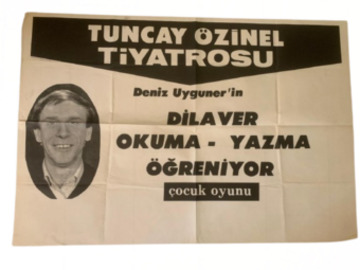 TUNCAY ÖZİNEL TİYATROSU DÖNEM BASKI TİYATRO AFİŞİ