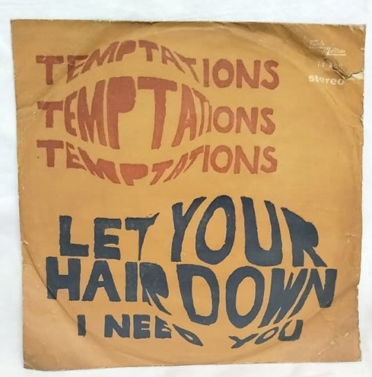 AMERIKALI SOUL VE FUNK GRUBU THE TEMPTATIONS IN 1974 YILINDA TURKIYEDE BASILMIŞ ORINAL 45 LIK PLAK KABINDA