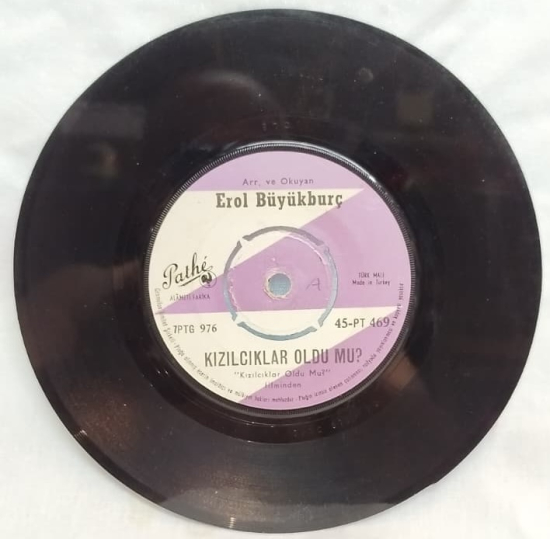 1967 EROL BUYUKBURC  KIZILCIKLAR OLDU MU  MİNELER ORJINAL ANALOG BASKI 45 LIK PLAK