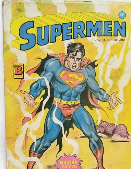 B YAYINLARI 1989 AGUSTOS BASKISI SUPERMEN EKSTRA YAYIN TÜRKÇE ÇİZGİ ROMAN SAYI 66