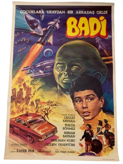 ''BADİ'' (YERLİ E.T.) DÖNEM BASKI ÇİZİM FİLM AFİŞİ