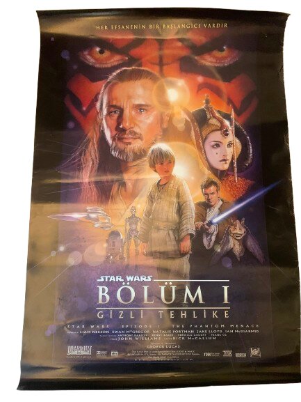 ''STAR WARS'' (YILDIZ SAVAŞLARI) BÖLÜM 1 GİZLİ TEHLİKE ''ÇİFT TARAFLI'' FİLM AFİŞİ