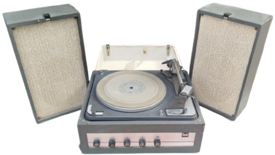ALMAN DUAL P 1011 V 26 STEREO  HİFİ 16, 33, 45 VE 78 RPM DEVİR TAŞINABİLİR ÇANTALI PİKAP CİFT HOPORLOR 