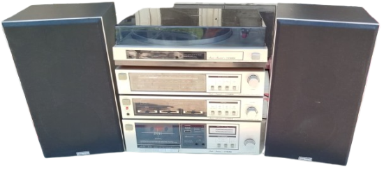VİNTAGE 1980LER FISHER STUDIO-STANDARD PİKAPLI, AMFİLİ, KASETÇALARLI VE CİFT HOPARLÖRLÜ KOLEKSİYONLUK EKSİKSİZ RETRO MÜZİK SETİ.