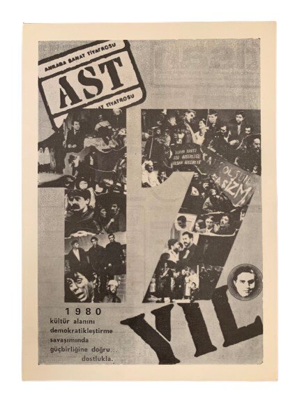 ANKARA SANAT TİYATROSU (AST) 17. YIL 1980 HATIRASI FOTOKART