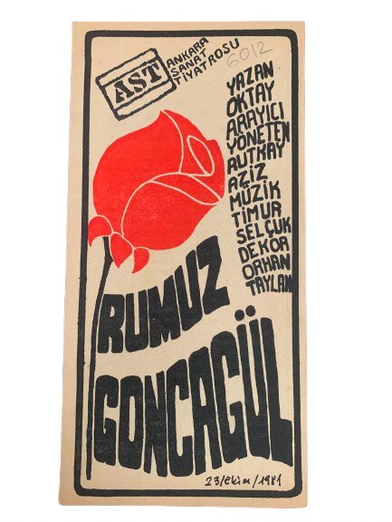 ANKARA SANAT TİYATROSU (AST) ''RUMUZ GONCAGÜL'' TİYATRO OYUN BROŞÜRÜ