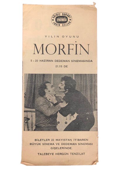 GÜLRİZ SURURİ ENGİN CEZZAR TİYATROSU ''MORFİN'' TİYATRO OYUNU EL İLANI