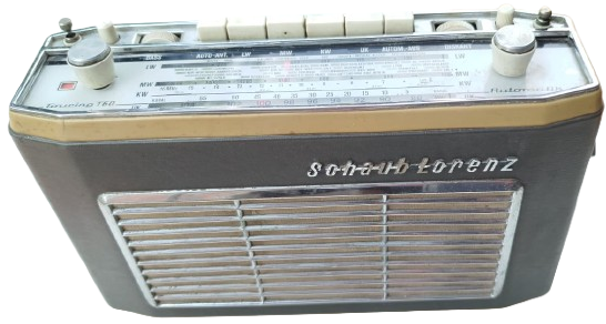 1965 ALMAN CANLA SCHAUB-LORENZ TOURING T60 VINTAGE TAŞINABİLİR TRANSİSTÖRLÜ RADYO UKV BANTLI