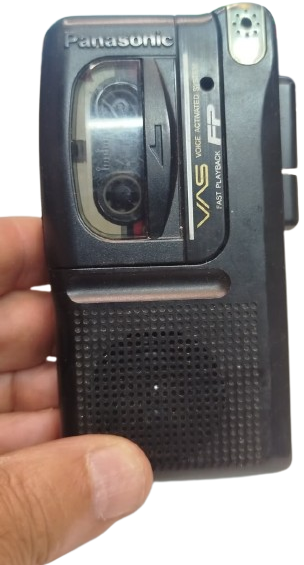 1990 PANASONIC RN-302 MICROCASSETTE RECORDER SES KAYIT CIHAZI JAPON YAZAR VE GAZETECI  TEYP