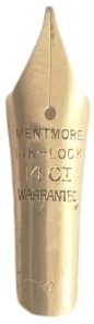 1930 İNGİLİZ YAPIMI MENTMORE INK LOCK 14 AYAR SOM ALTIN DOLMA KALEM UCU GOLD UC COK TEMİZ