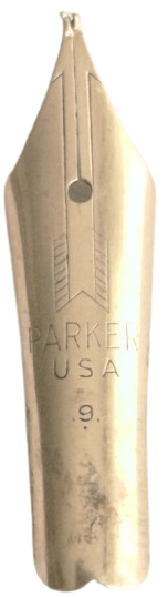 USA ORİJİNAL VİNTAGE PARKER USA ALTIN DOLMAKALEM UCU NO 9 KOLEKSİYONLUK RESTORASYON PARÇASI