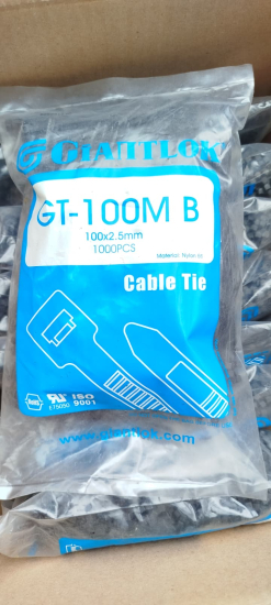 GWEST GT 100M 100 X 2,5 MM SİYAH KABLO BAĞI STANDART KABLO BAĞLARI; 1000 ADET LİK POSETDE 