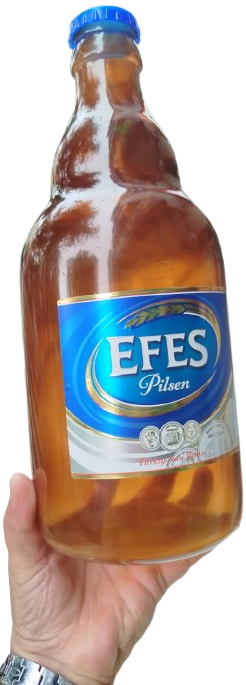 BU NADİDE OZEL URETİM  EFES PİLSEN BİRA DEV BOY KAPAKLI CAM ŞİŞE KOLEKSİYONUNUZA DEĞER KATAR.