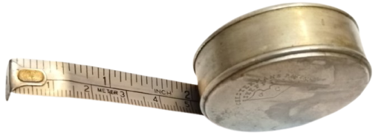 1853 YILI İNGİLTERE ÜRETİMİ METRE İNC OLCER NADİR KOLEKSİYONLUK ANTİKA METAL ŞERİT METRE ÖLÇÜ ALETİ