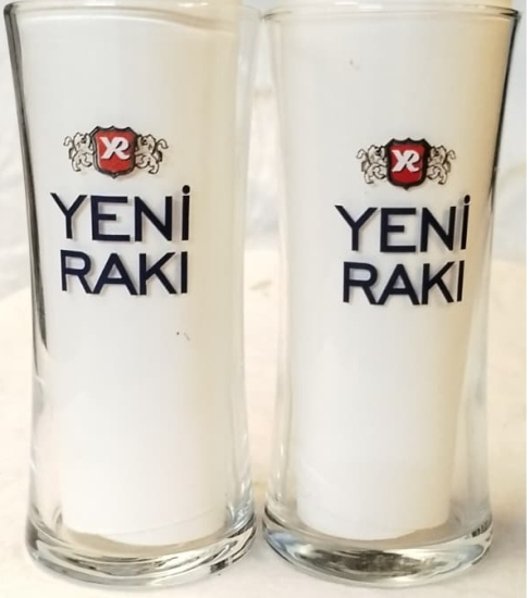 1980 ESKİ DÖNEM TEKEL ÜRETİMİ 2 ADET ÖZEL LOGOLU NOSTALJİK RAKI BARDAĞI KOLEKSİYONLUK NADİDE PARÇASI