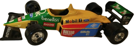 BURAGO ÜRETİMİ 1990 DÖNEMİ BENETTON FORD FORMÜLA 1 MODEL ARACI KOLEKSİYONLUK NADİR PARÇADIR İTALYAN YARIŞ ARABASI