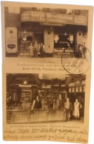 1938 BERLİN POSTA DAMGALI İSTANBUL KADIKÖY ADRESLİ ALMANYA BERLİN TEMA BİRAHANESİ EFEMERA KARTPOSTAL