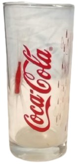 1990 NOSTALJİK BARDAK COCA-COLA ŞİŞE DESENLİ ORİJİNAL PROMOSYON MEŞRUBAT BARDAĞI