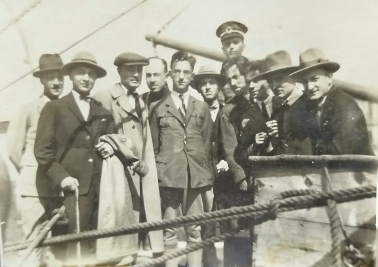 1929 ERKEN CUMHURİYET DÖNEMİ DENİZCİLİK VE SEYAHAT HATIRASI ORİJİNAL SİYAH BEYAZ  OSMANLICA YAZILI ANTİKA FOTOĞRAF