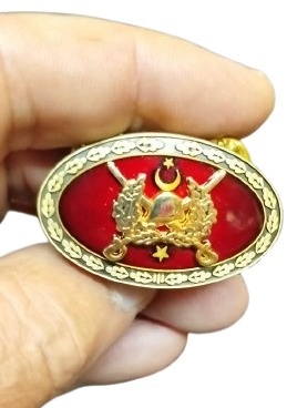 PİRİNÇ DÖKÜM VE SICAK MİNE İŞÇİLİKLİ TÜRK SİLAHLI KUVVETLERİ PİYADE MİLLİ ROZETİ BUYUK BOY