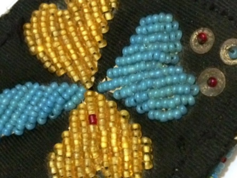 OSMANLI KESE BONCUK İŞİ İCERSİ OSMANLI BAYRAKLI PARA KESESİ TAMAMI EL İŞCİLİGİ